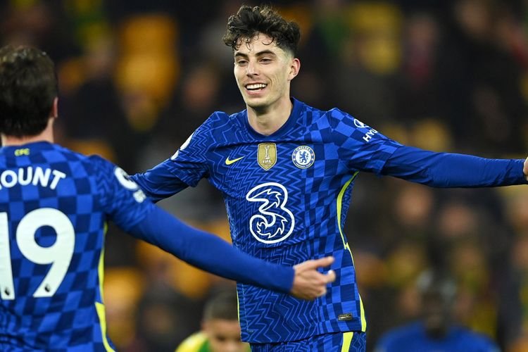 Pemain depan Chelsea Kai Havertz (kanan) menjadi andalan saat menghadapi Newcastle United. (Foto: olenas.id/Twitter/Chelsea)