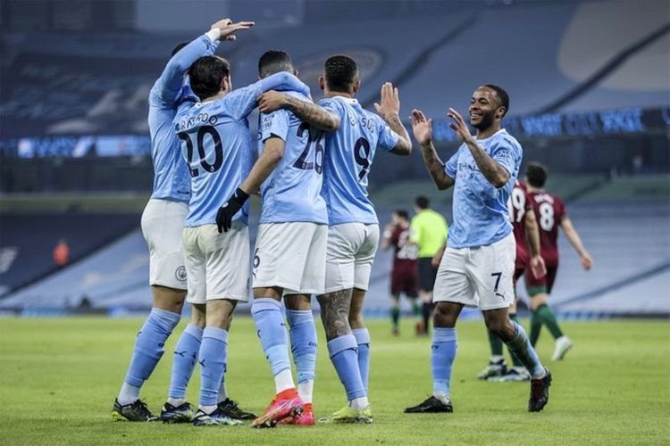 Pemain Manchester City merayakan gol di pertandingan. (Gambar oleh qian xie dari Pixabay)