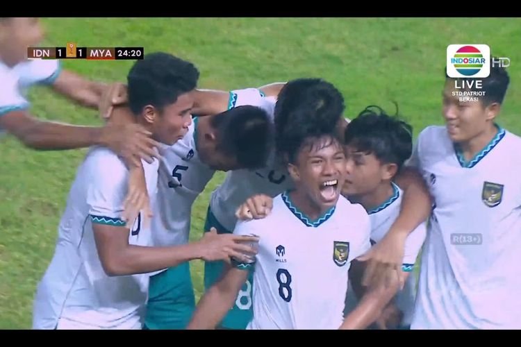 Timnas Indonesia U-19 gilas Myanmar 5-1. (Foto : tangkapan layar)