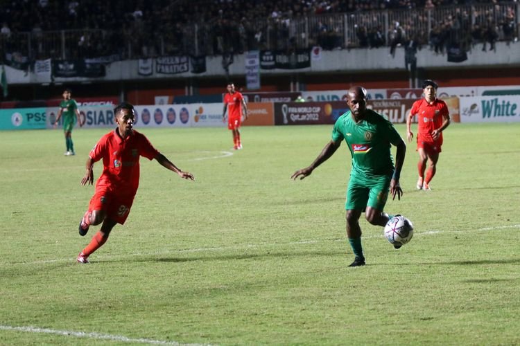 PSS Sleman di laga melawan Borneo FC di Piala Presiden 2022. (Foto: Olenas.id/Gonang Susatyo)