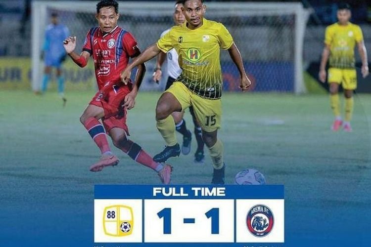 Laga Barito Putera vs Arema FC berakhir imbang (Foto : liga1match)
