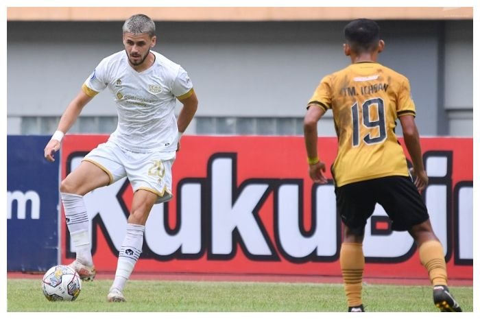 Bhayangkara FC dan Dewa United bermain imbang 1-1 di pertandingan Liga 1, Sabtu, 28 Januari 2023.