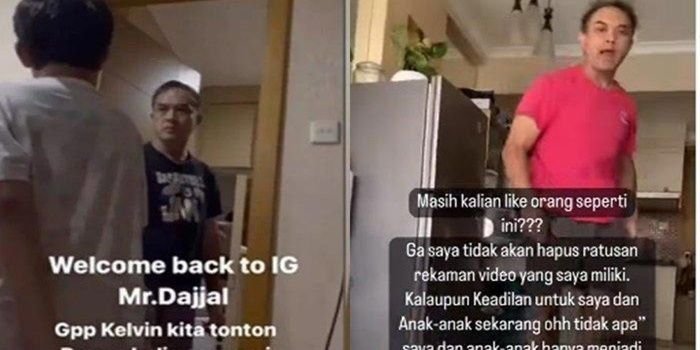 Foto yang memperlihatkan Indrajana terduga KDRT ke anaknya