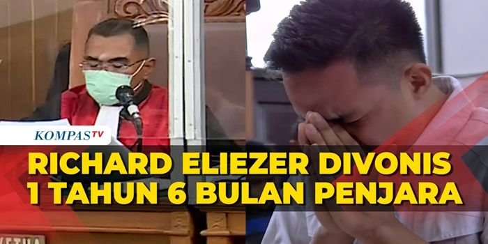 Richard Eliezer divonis 1,5 tahun penjara