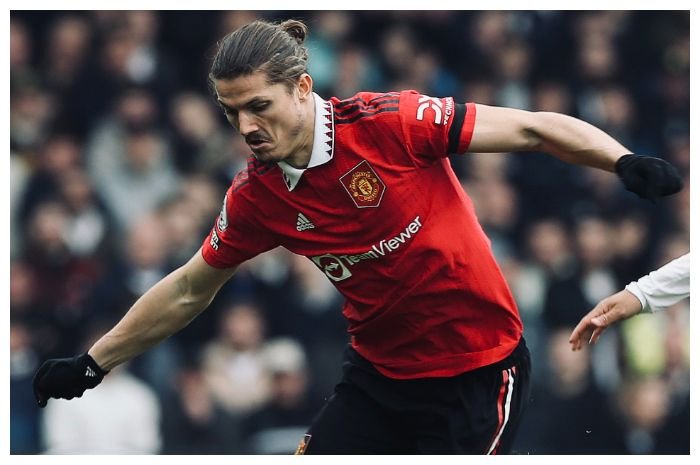 Gelandang Manchester United Marcel Sabitzer.
