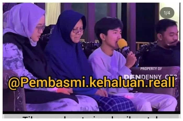Tiko saat mengucapkan terima kasih kepada semua pihak yang membantu keluarganya.