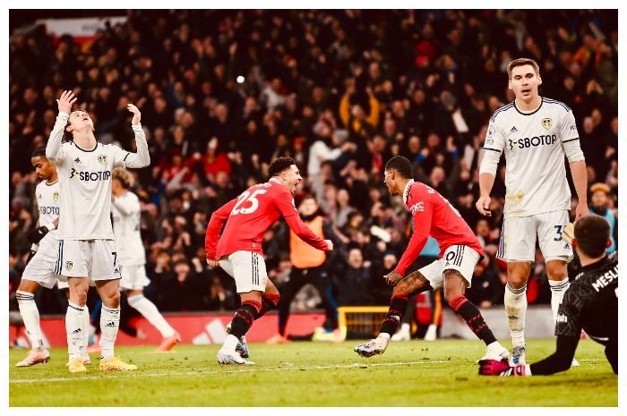 Manchester United bermain imbang 2-2 melawan Leeds United di Stadion Old Trafford, Kamis, 9 Februari 2023 dini hari WIB.