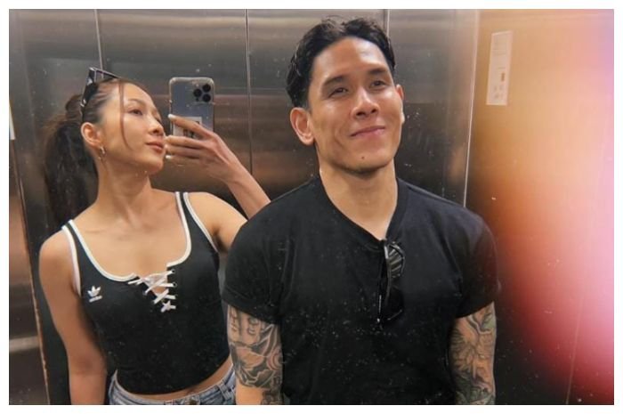 Pasangan artis Andrea Dian dan Ganindra Bimo yang rutin nge-gym tetapi juga suka janan.