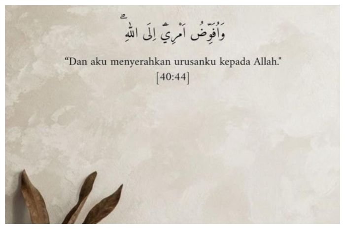 Ayat dari Kitab Suci Al Quran  yang dikutip Irish Bella..