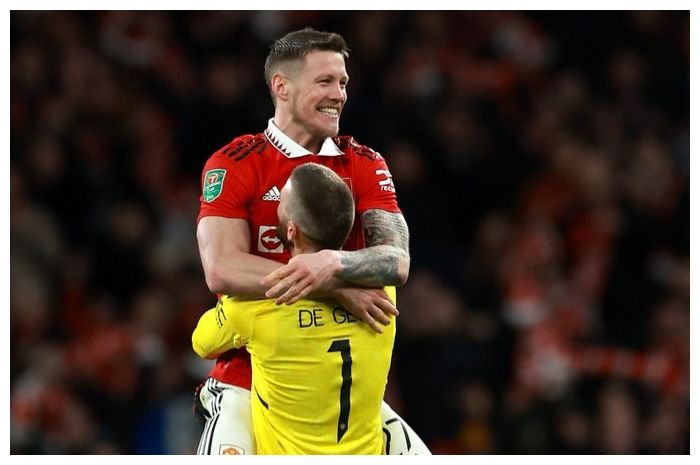 Striker Wout Weghorst dn kiper David de Gea menjadi andalan Manchester United saat menjamu Southampton di pertandingan Liga Premier Inggris di Stadion Old Trafford, Minggu, 12 Maret 2023 malam WIB.