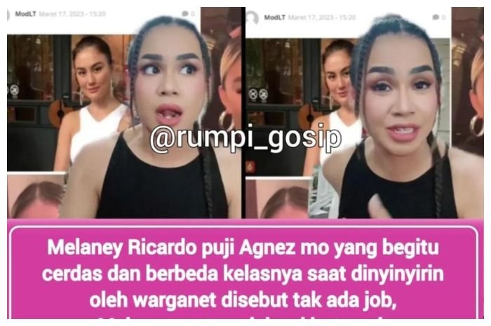 Melaney Ricardo puji Agnez Mo soal jawaban sepi job.