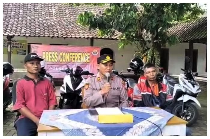 Kapolsek Berbah Kompol Parliska Febrihanoto beri keterangan penangkapan remaja yang sempat viral di media sosial.