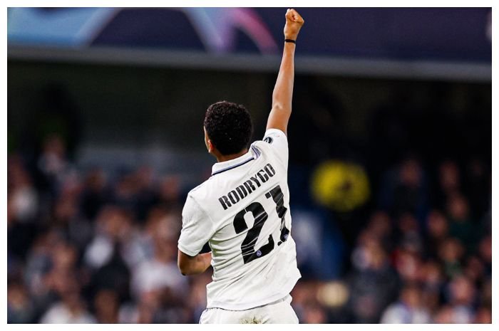 Striker Rodrygo membawa Real Madrid menang 2-0 atas Chelsea di laga kedua perempat final Liga Champions di Stadion Stamford Bridge, Rabu, 19 April 2023 dini hari WIB