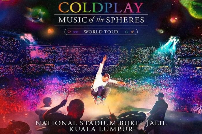 Poster Coldplay akan konser di Malaysia