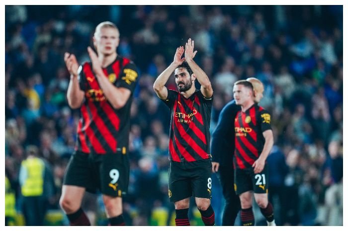 Pemain Manchester City mabuk sebelum menghadapi Brighton & Hove Albion.