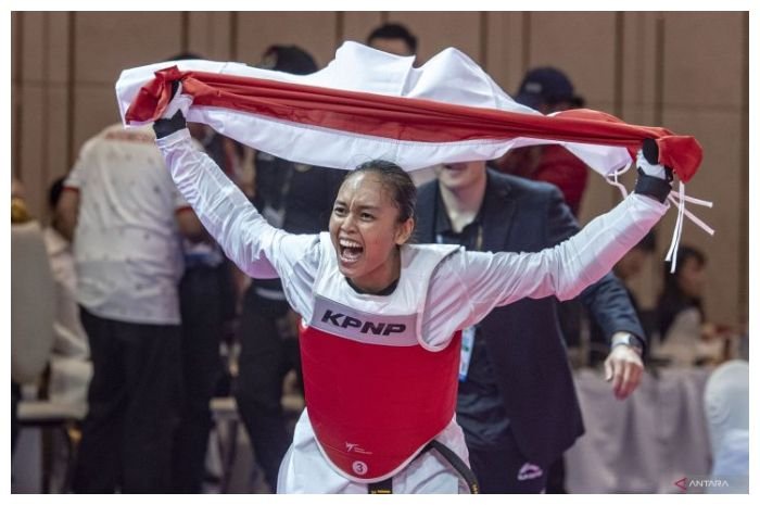 Atlet Tamesti Maheswari Megawati.rah emas di taekwondo.