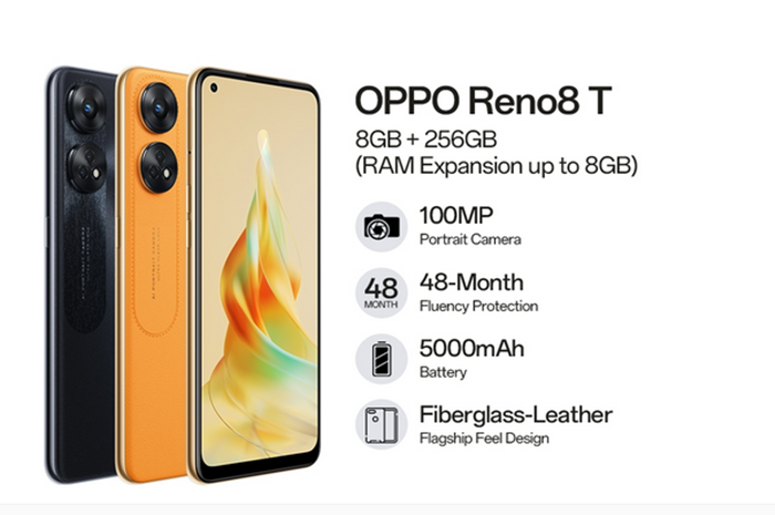 Salah satu produk ponsel Oppo Reno8 T