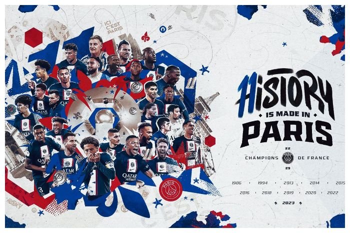 Paris Saint-Germain juara Ligue 1  Prancis untuk ke-11 kalinya.