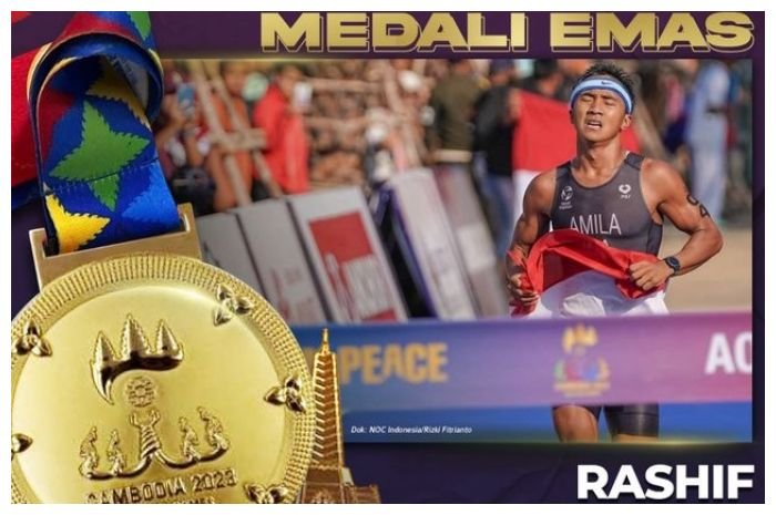 Rashif Amila Yaqin, peraih emas pertama Indonesia  di SEA Gams 2023.