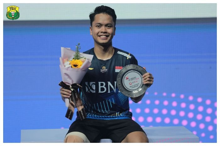 Tunggal putra Anthony Sinisuka Ginting juara di Singapore Open 2023.