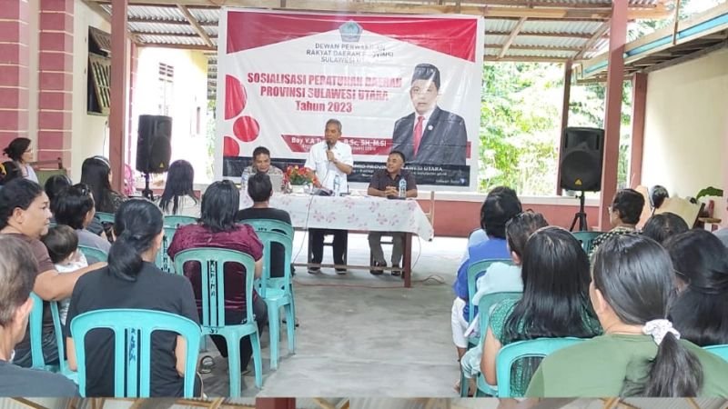 DPRD Sulut saat melakukan sosialisasi Perda pada April 2023