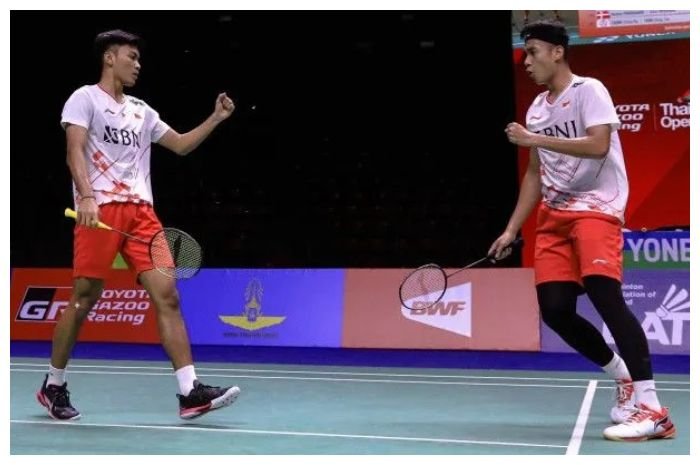 Muhammad Shohibul Fikri/Bagas Maulana berlaga di final Thailand Open 2023.
