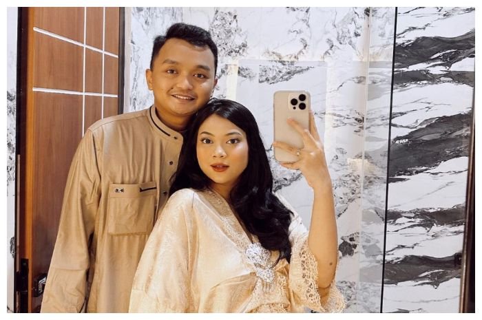 Hanum Mega dan suaminya Achmad Herlambang.