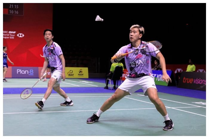 Ganda putra Marcus Gideon/Kevin Sanjaya ke semifinal Thailand Open 2023.
