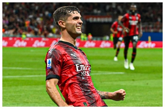 Pemain AC Milan Christian Pulisic.