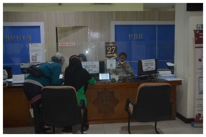 Loket pelayanan PBB di Pemkot Yogyakarta